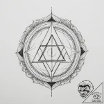 89. tattoo design: a minimalist “treba” rune,… – tattoo sketch (№1755589976_0, 19.08.2025 07:52) — tattoovalue.net