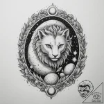 Tattoo sketch a zodiac animal emerging from a… – tattoo sketch (№1755590176_0, 19.08.2025 07:56) — tattoovalue.net