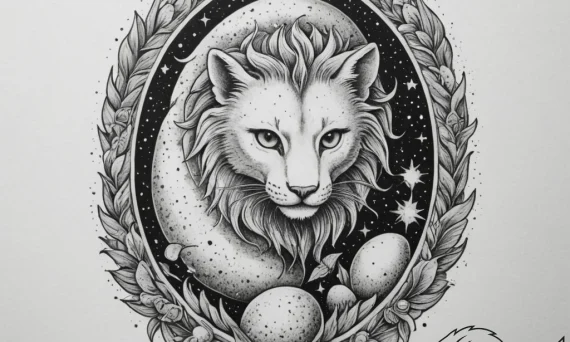 Tattoo sketch a zodiac animal emerging from a... - tattoo sketch (№1755590176_0, 19.08.2025 07:56) — tattoovalue.net
