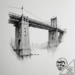 A view of a bridge from directly underneath,… – tattoo sketch (№1755592157_0, 19.08.2025 08:29) — tattoovalue.net