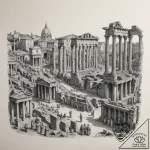 A realistic depiction of an ancient roman for… – tattoo sketch (№1755592354_0, 19.08.2025 08:32) — tattoovalue.net