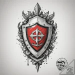 Tattoo sketch a stylized shield with a specif… – tattoo sketch (№1755593351_0, 19.08.2025 08:49) — tattoovalue.net
