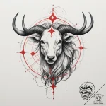 Tattoo design a zodiac animal’s spirit appear… – tattoo sketch (№1755593549_0, 19.08.2025 08:52) — tattoovalue.net