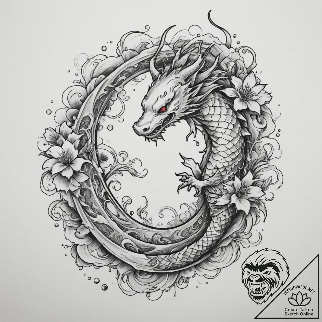 Tattoo sketch an abstract representation of t... - tattoo sketch (№1755593945_0, 19.08.2025 08:59) — tattoovalue.net