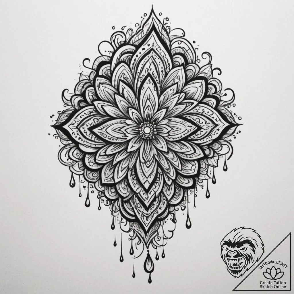 Tattoo design a delicate rain-streaked window... - tattoo sketch (№1755594934_0, 19.08.2025 09:15) — tattoovalue.net