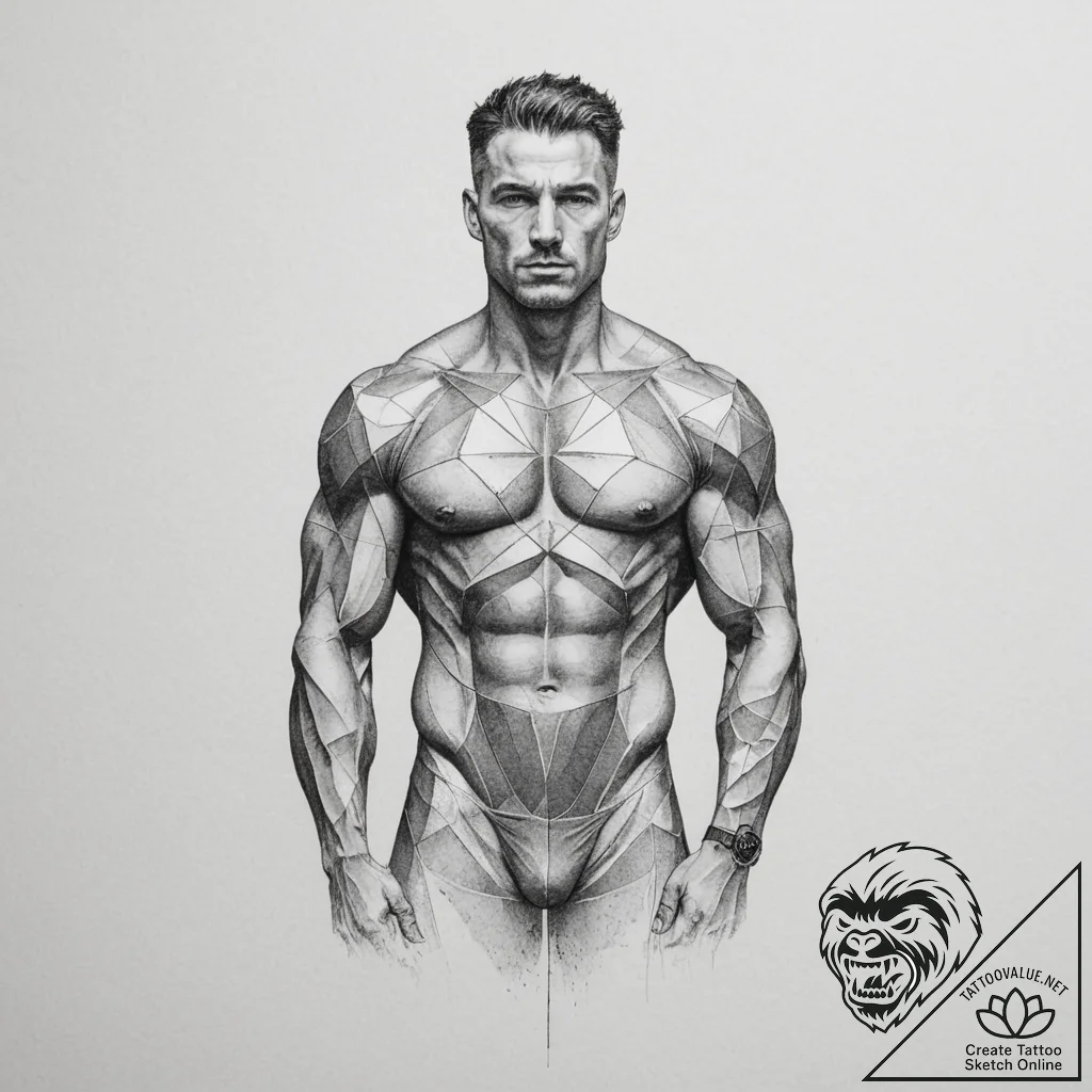 Tattoo sketch a powerful, silent sentinel fig... - tattoo sketch (№1755595925_0, 19.08.2025 09:32) — tattoovalue.net
