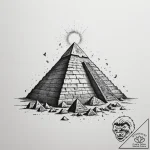 Tattoo design an ancient pyramid with glowing… – tattoo sketch (№1755597112_0, 19.08.2025 09:51) — tattoovalue.net