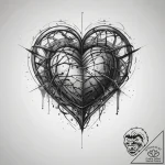 Tattoo design a stylized heart protected by a… – tattoo sketch (№1755608432_0, 19.08.2025 13:00) — tattoovalue.net