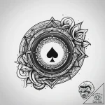 A poker chip, tattoo flash sheet design, new… – tattoo sketch (№1755608825_0, 19.08.2025 13:07) — tattoovalue.net