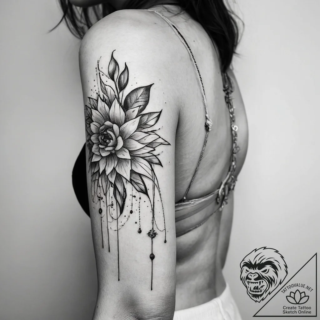 Tattoo design a strong, broad shoulder, symbo... - tattoo sketch (№1755609023_0, 19.08.2025 13:10) — tattoovalue.net