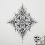 Fractal pattern, concept art for tattoo, fine… – tattoo sketch (№1755611257_0, 19.08.2025 13:47) — tattoovalue.net