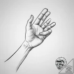 Tattoo design a hand reaching out to another,… – tattoo sketch (№1755612924_0, 19.08.2025 14:15) — tattoovalue.net