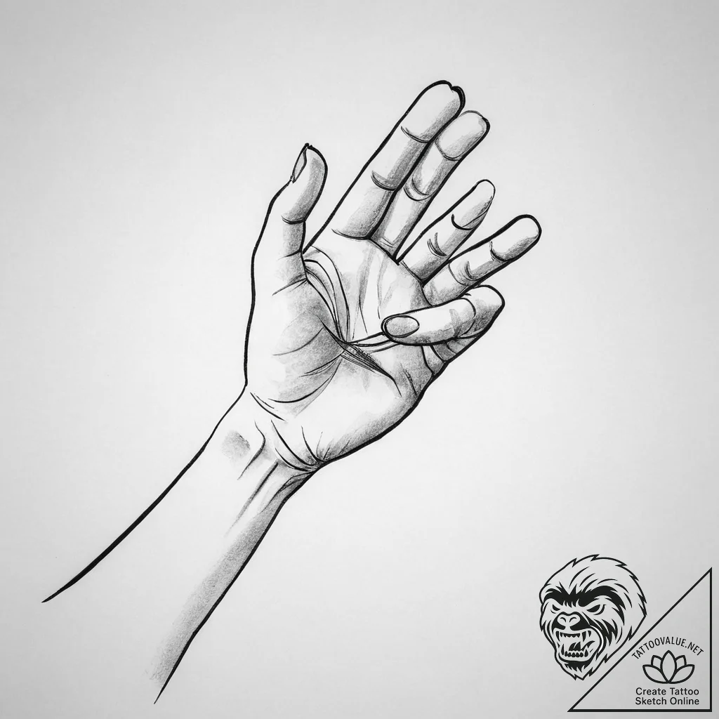 Tattoo design a hand reaching out to another,... - tattoo sketch (№1755612924_0, 19.08.2025 14:15) — tattoovalue.net