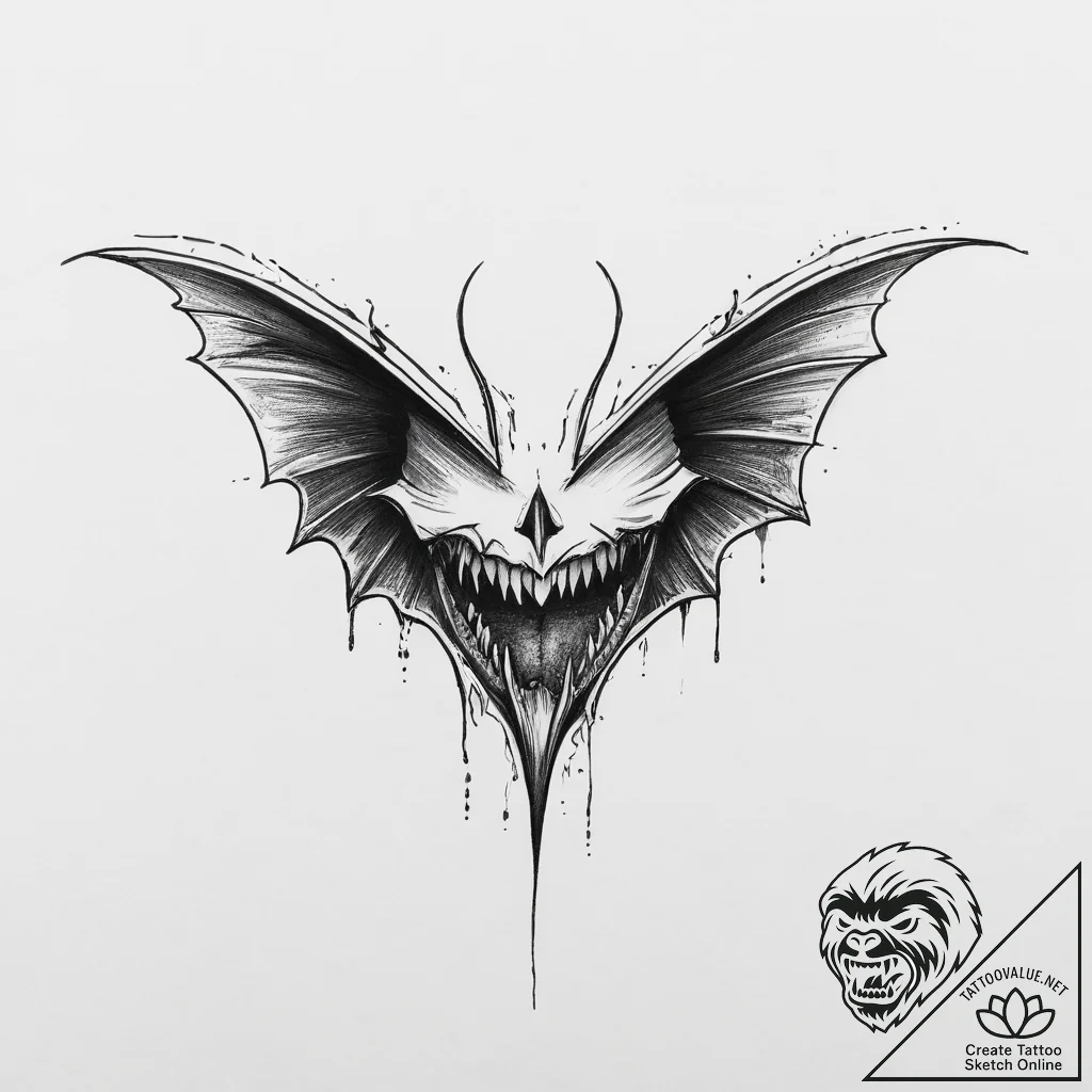 A vampire's bite mark - tattoo sketch (№1755615021_0, 19.08.2025 14:50) — tattoovalue.net