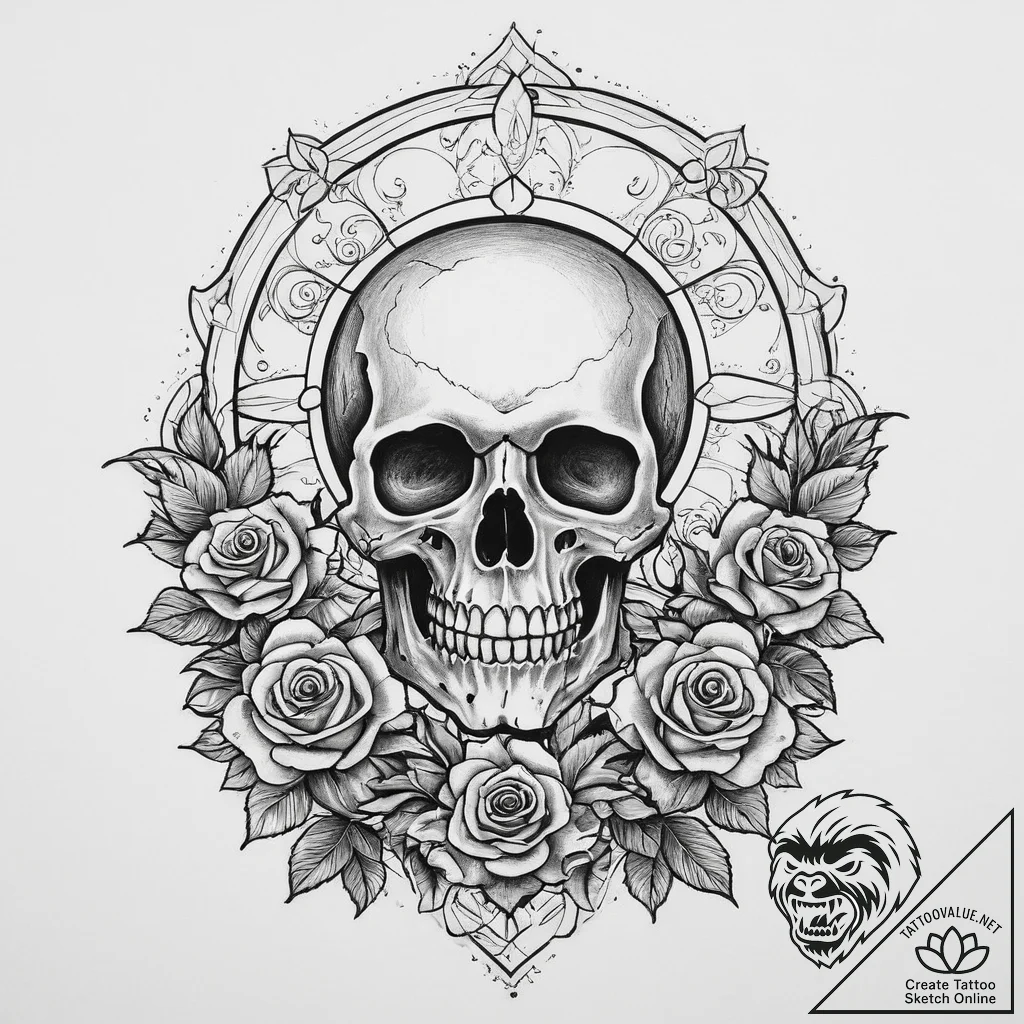 Tattoo sketch a small, stylized window lookin... - tattoo sketch (№1755615854_0, 19.08.2025 15:04) — tattoovalue.net