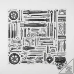 A mechanic’s garage, with tools neatly organi… – tattoo sketch (№1755616274_0, 19.08.2025 15:11) — tattoovalue.net