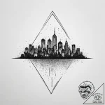 A blurred, abstract photo of city lights at n… – tattoo sketch (№1755616900_0, 19.08.2025 15:21) — tattoovalue.net