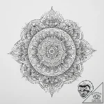 A mandala pattern (is there, but can be half-… – tattoo sketch (№1755618978_0, 19.08.2025 15:56) — tattoovalue.net