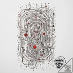 Circuit board pattern, artistic tattoo sketch… – tattoo sketch (№1755620014_0, 19.08.2025 16:13) — tattoovalue.net