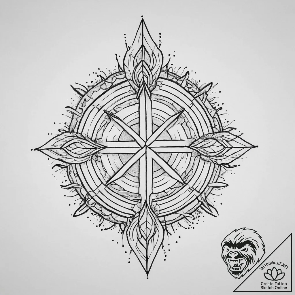 51. tattoo design: a neo-traditional style ru... - tattoo sketch (№1755621256_0, 19.08.2025 16:34) — tattoovalue.net