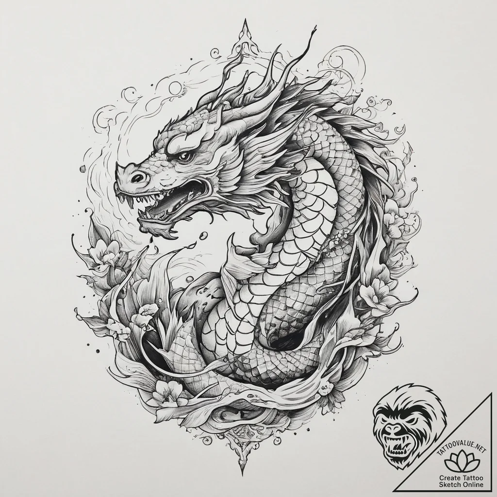 A d20 die from dungeons & dragons, tattoo lin... - tattoo sketch (№1755621462_0, 19.08.2025 16:37) — tattoovalue.net
