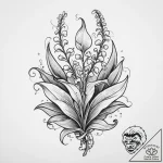 Tattoo design a lily of the valley, represent… – tattoo sketch (№1755621670_0, 19.08.2025 16:41) — tattoovalue.net