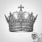 Tattoo design a king’s crown on one, a queen’… – tattoo sketch (№1755622080_0, 19.08.2025 16:48) — tattoovalue.net