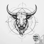 Tattoo design a taurus bull becoming a series… – tattoo sketch (№1755624155_0, 19.08.2025 17:22) — tattoovalue.net
