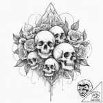 The stark beauty of icebergs floating in a ca… – tattoo sketch (№1755624978_0, 19.08.2025 17:36) — tattoovalue.net