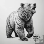 Tattoo sketch a detailed grizzly bear in a po… – tattoo sketch (№1755626424_0, 19.08.2025 18:00) — tattoovalue.net