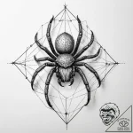 Tarantula, artistic tattoo sketch, on a clean… – tattoo sketch (№1755626837_0, 19.08.2025 18:07) — tattoovalue.net