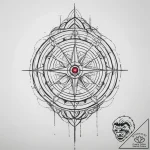 Tattoo design a laser beam cutting through a… – tattoo sketch (№1755627252_0, 19.08.2025 18:14) — tattoovalue.net