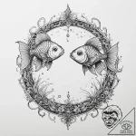 Tattoo design pisces fish wearing tiny snorke… – tattoo sketch (№1755630179_0, 19.08.2025 19:02) — tattoovalue.net