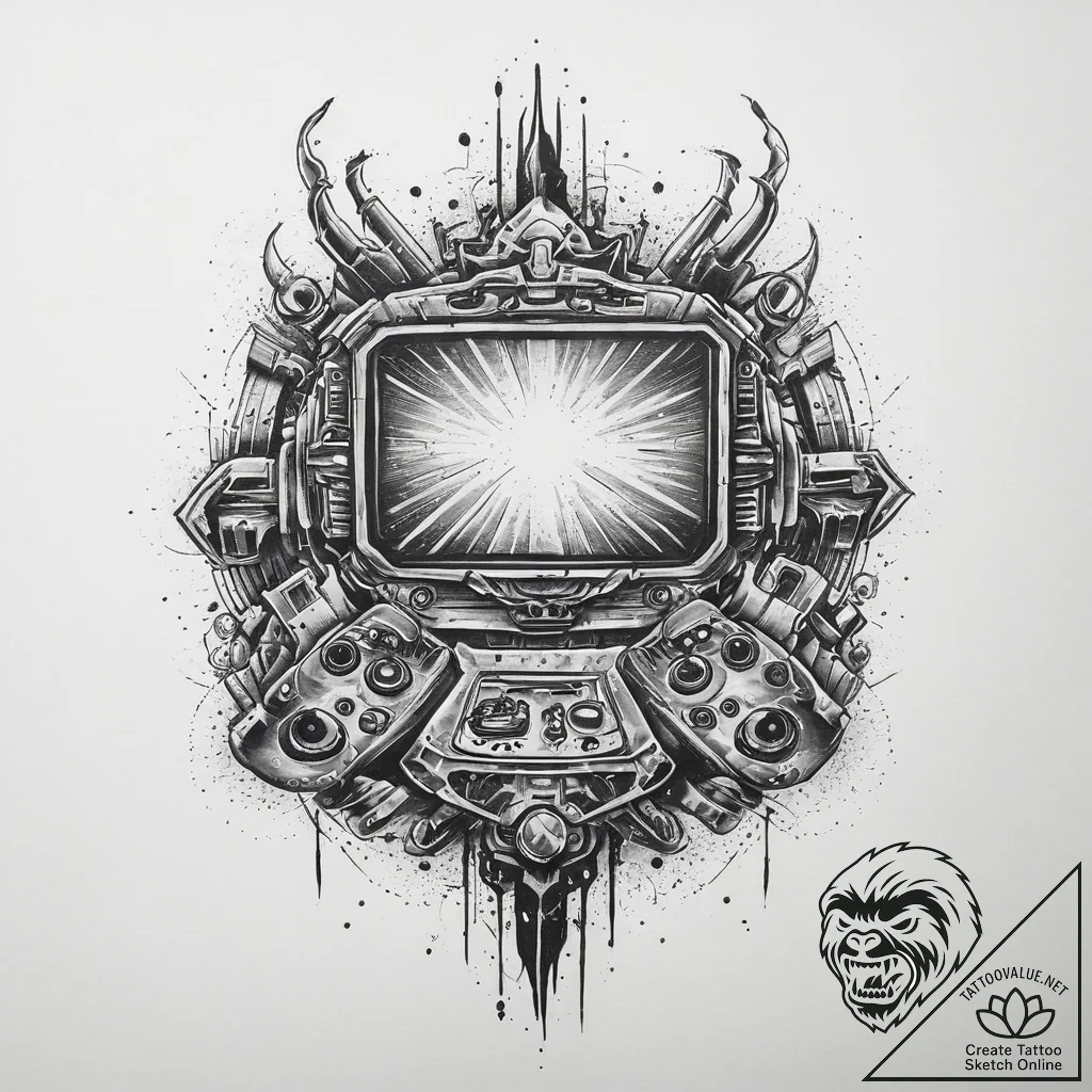 Tattoo design an abstract representation of a... - tattoo sketch (№1755631009_0, 19.08.2025 19:16) — tattoovalue.net