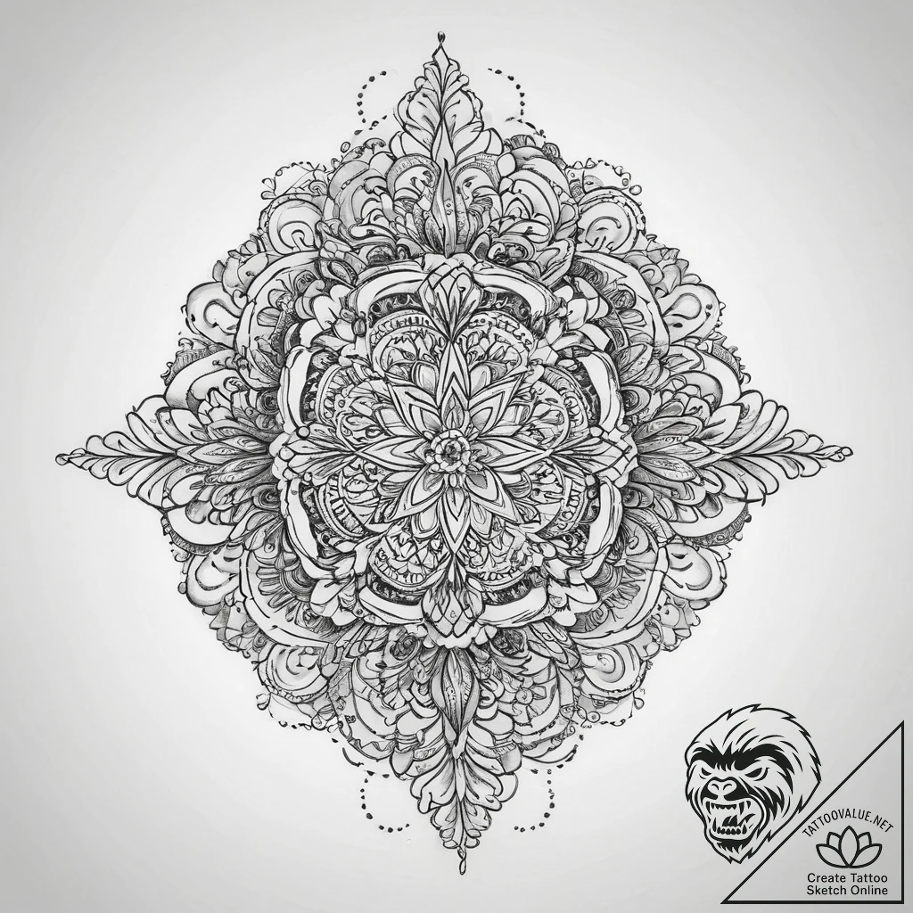 Timouse, concept art for tattoo, ornamental t... - tattoo sketch (№1755631844_0, 19.08.2025 19:30) — tattoovalue.net