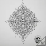 Ornament, artistic tattoo sketch, on a clean… – tattoo sketch (№1755632470_0, 19.08.2025 19:41) — tattoovalue.net