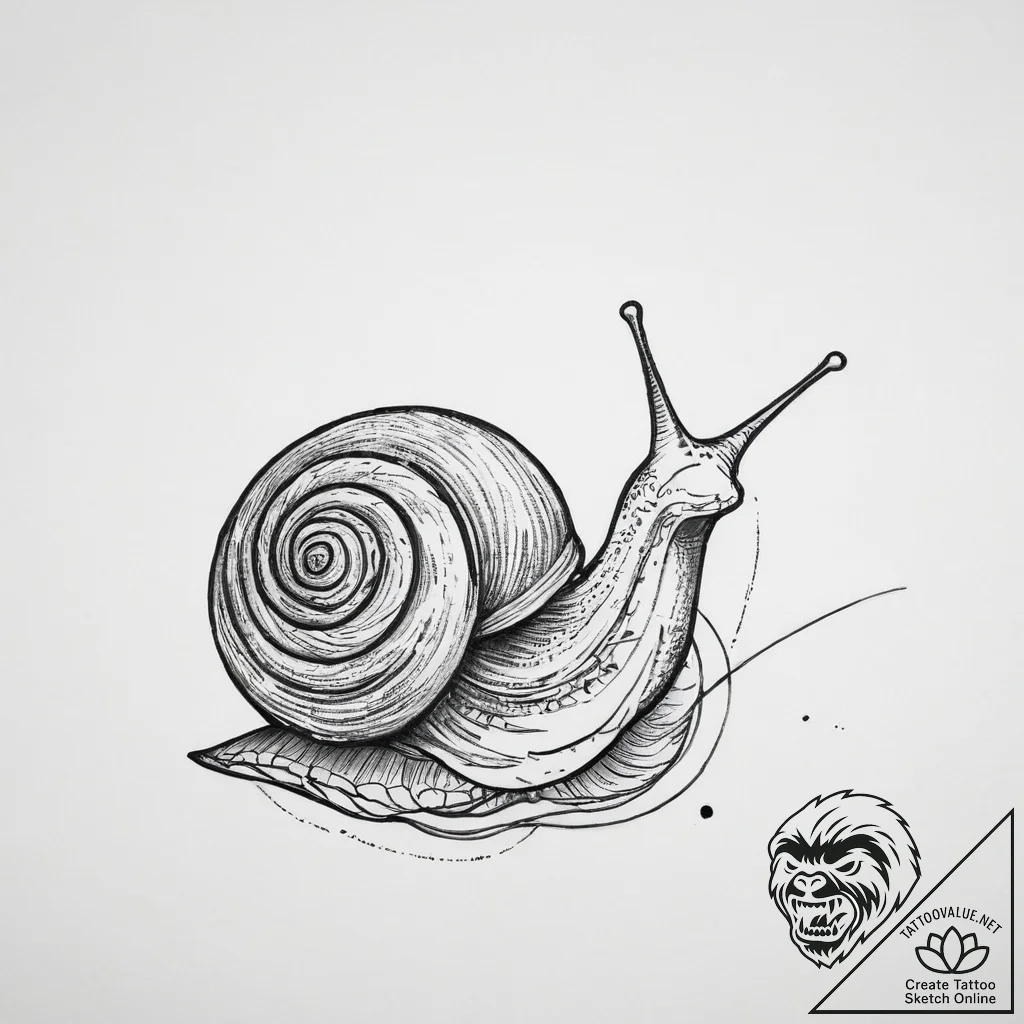 Snail, tattoo flash sheet design, black and r... - tattoo sketch (№1755632682_0, 19.08.2025 19:44) — tattoovalue.net