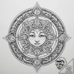 Tattoo design a zodiac glyph disguised as par… – tattoo sketch (№1755633511_0, 19.08.2025 19:58) — tattoovalue.net