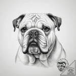 Bulldog – tattoo sketch (№1755634548_0, 19.08.2025 20:15) — tattoovalue.net