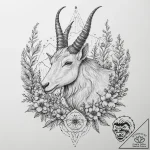 Tattoo design a capricorn goat-fish, with mou… – tattoo sketch (№1755635378_0, 19.08.2025 20:29) — tattoovalue.net