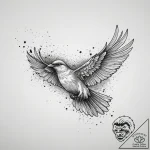 Tattoo sketch a cloud turning into a bird in… – tattoo sketch (№1755639544_0, 19.08.2025 21:39) — tattoovalue.net