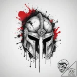Tattoo sketch a stylized spartan helmet with… – tattoo sketch (№1755639751_0, 19.08.2025 21:42) — tattoovalue.net