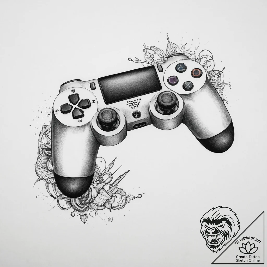 р“сђсѓрїрїр° 10: gamer equipment & setup (рр... - tattoo sketch (№1755640166_0, 19.08.2025 21:49) — tattoovalue.net