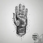 Tattoo sketch a vr glove with intricate senso… – tattoo sketch (№1755640582_0, 19.08.2025 21:56) — tattoovalue.net