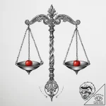 Tattoo sketch libra’s scales, appearing as a… – tattoo sketch (№1755641850_0, 19.08.2025 22:17) — tattoovalue.net