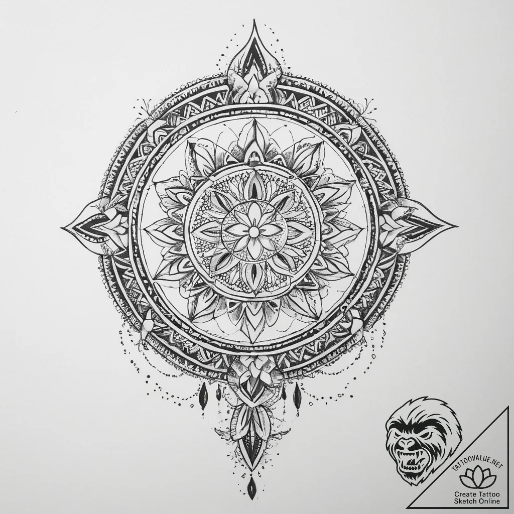 Tattoo sketch libra's scales, one side a geom... - tattoo sketch (№1755643094_0, 19.08.2025 22:38) — tattoovalue.net