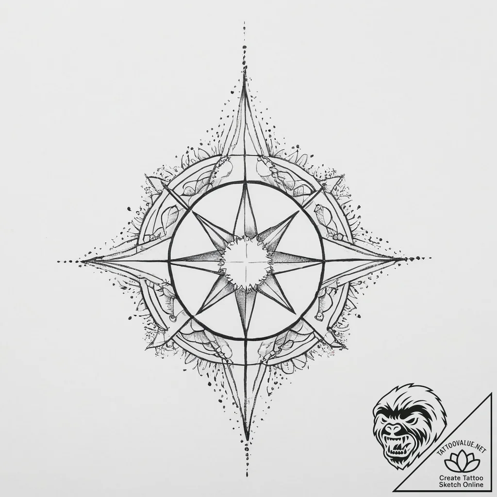 Tattoo design a small, simple star or moon.,... - tattoo sketch (№1755644551_0, 19.08.2025 23:02) — tattoovalue.net