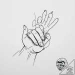Tattoo sketch a child’s hand holding an adult… – tattoo sketch (№1755645177_0, 19.08.2025 23:12) — tattoovalue.net
