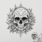 Tattoo design a single tear transforming into… – tattoo sketch (№1755662018_0, 20.08.2025 03:53) — tattoovalue.net
