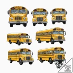 A row of yellow school buses parked in a lot…. – tattoo sketch (№1755663725_0, 20.08.2025 04:22) — tattoovalue.net